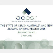 State of CSR Review 2015 launch – Dr Leeora Black
