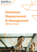 Quick Guide: Emissions Measurement & Management