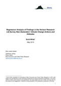 Motu: Regression Analysis of Findings in the Horizon Research Ltd Survey New Zealanders’ Climate Change Actions and Attitudes