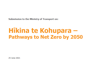 Submission – Pathways to Net Zero by 2050