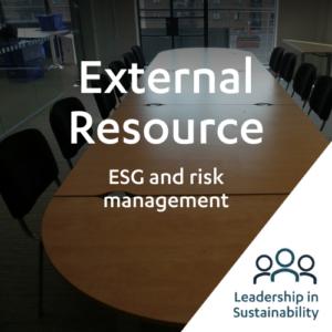 KPMG guides to ESG risk management